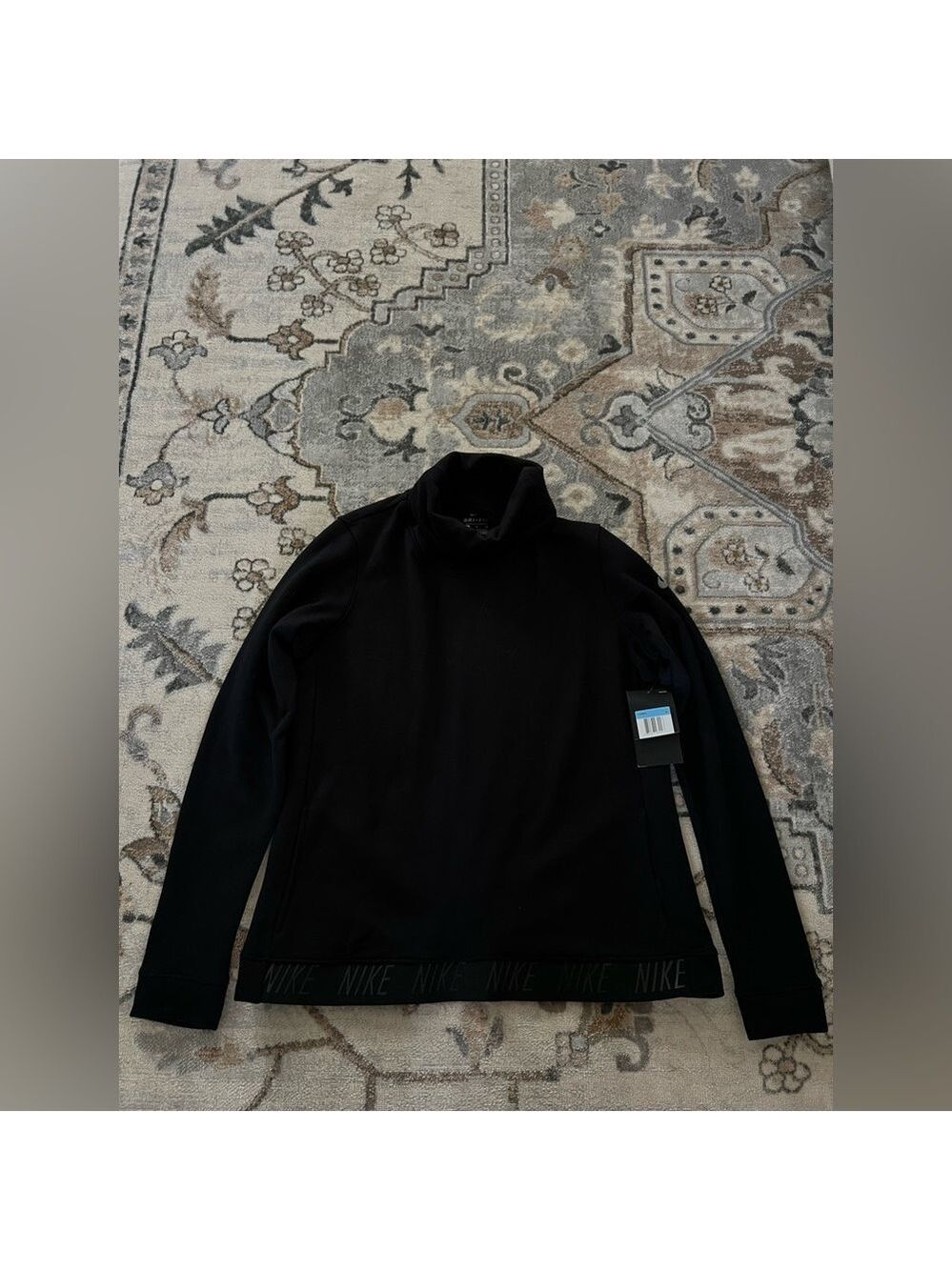 BLACK NIKE TURTLENECK HOODIE